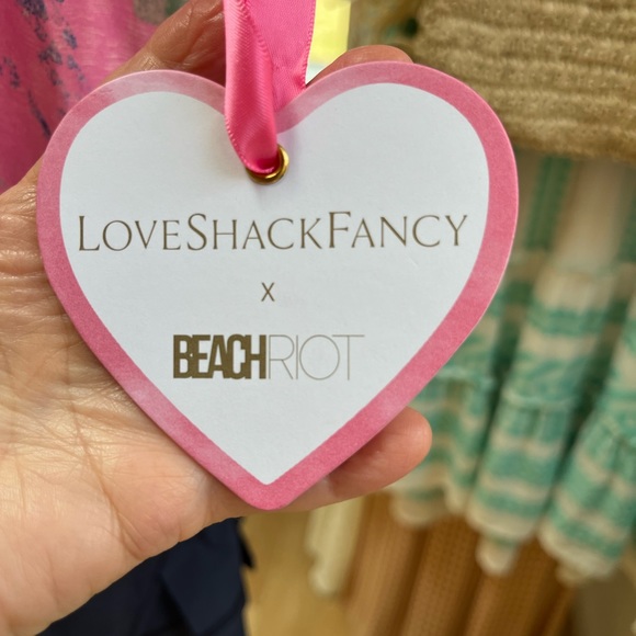 LoveShackFancy NWT BeachRiot 🏝️ Summer Floral Top, Pink, Medium 💓 - Picture 5 of 8